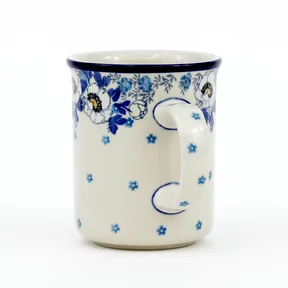 Kubek ceramiczny B13 0,4l <br> 2222X Biało-niebieskie anemony